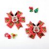 2pcs/set christmas reindeer Pinwheel hair bow for girl