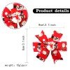 2pcs/set christmas reindeer Pinwheel hair bow for girl