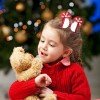 Christmas Hair Bow Clip Christmas Tree Glitter Hair Clips