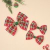 3pcs/set Christmas Hair Bow Clips Christmas Tartan Bow Set 3pcs/set Christmas Hair Bow Clips Christmas Tartan Bow Set