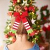Christmas Hair Bow Clip Elf Glitter Bows