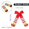 Christmas Hair Bow Clip Elf Glitter Bows