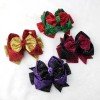 Christmas Stacked Glitter Bow Hair Clip Christmas Stacked Glitter Bow Hair Clip