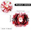 Christmas Hair Bow Clip Santa Bottle Cap Hair Bows Clip for Girls Christmas Leopard Rhinestone Hair Bow Happy New Year Clip