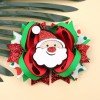 Christmas Hair Bow Clip Santa Bottle Cap Hair Bows Clip for Girls Christmas Leopard Rhinestone Hair Bow Happy New Year Clip