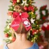 7inch Christmas Santa  Cheer Hair Bows Clips