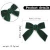 2pcs/pair Winter Velvet Small Hair Bows Girls Christmas Red Velvet Hair Clips Kids New Year Hair Bow Accessories