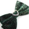 Winter Christmas Velvet Hair Bows with Heart Rhinestone Christmas Velvet Hair Clips Kids New Year Hair Bow Accessories