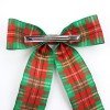 Christmas Plaid Long Tail Sailor Bows Gingham Long Streamer Hair Clip Girls Plaid Tassel Bow Kids Checked Hair Bow Accessories