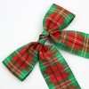 Christmas Plaid Long Tail Sailor Bows Gingham Long Streamer Hair Clip Girls Plaid Tassel Bow Kids Checked Hair Bow Accessories