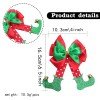 Christmas boot bell hair clips