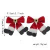 2pcs/set Santa Boots Bows Christmas Santa Boots Festival Hair Accessories for Girls Kids Red Santa Suit Bow for Winter
