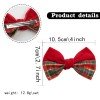 Christmas Tartan Hair Bows Clip Christmas Plaid Velvet Hair Bow Clip Christmas Tartan Velvet Hair Accessories