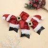 2pcs/set Santa Boots Bows Christmas Santa Boots Festival Hair Accessories for Girls Kids Red Santa Suit Bow for Winter