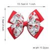 Christmas Hair Bows Santa Cady Cane Hair Bow Clip for Winter Snowflake Hair Bow Clip Kids Christmas Hair Bow