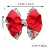 Christmas Hair Bows Santa Cady Cane Hair Bow Clip for Winter Snowflake Hair Bow Clip Kids Christmas Hair Bow