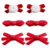 Baby Girls Handmade Velvet Ribbon Pigtail Hair Bow Accessories Toddler Christmas Velvet Hair Bows for Winter