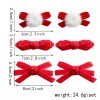 Baby Girls Handmade Velvet Ribbon Pigtail Hair Bow Accessories Toddler Christmas Velvet Hair Bows for Winter