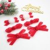 Baby Girls Handmade Velvet Ribbon Pigtail Hair Bow Accessories Toddler Christmas Velvet Hair Bows for Winter