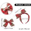Winter Christmas Handmade Tartan Plaid Hair Bow and Headband Set for Girls School Uniform Bows for Kids Hair Accessories