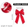 2pcs/pair Christmas Velvet Long Tail Sailor Hair Bow for Toddler Girls Christmas Gift Velvet Hair Bow Clip Kids Hair Accessories