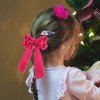 2pcs/pair Christmas Velvet Long Tail Sailor Hair Bow for Toddler Girls Christmas Gift Velvet Hair Bow Clip Kids Hair Accessories