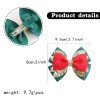 Christmas Glitter Hair Bow Clip Layered Glitter Bow Barrettes New Year Hair Bow for Girls Kids Hair Bow Accessories