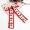 Christmas Girls Hair Bows Lace Trim Ribbon Hair Ties Christmas Girls Hair Bows Lace Trim Ribbon Hair Ties