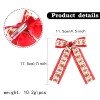 Christmas Girls Hair Bows Lace Trim Ribbon Hair Ties Christmas Girls Hair Bows Lace Trim Ribbon Hair Ties