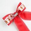 Christmas Girls Hair Bows Lace Trim Ribbon Hair Ties Christmas Girls Hair Bows Lace Trim Ribbon Hair Ties