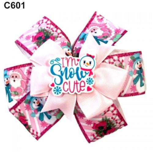 Christmas Hair Bow Clip Santa Bottle Cap Hair Bows Clip 601-650 Christmas Hair Bow Clip Santa Bottle Cap Hair Bows Clip 601-650