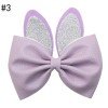 5.5'' Glitter rabbit hair bows easter bunny inspired leather clip