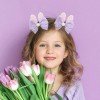 2pcs/set Spring Easter Festival Rabbit Ear Glitter Hair Clip 