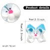  Spring Easter Peep Sculpture Hair Clips for Girls Cute Bunny Hair Bows Easter Rabbit Kids Boutique Hair Accessories