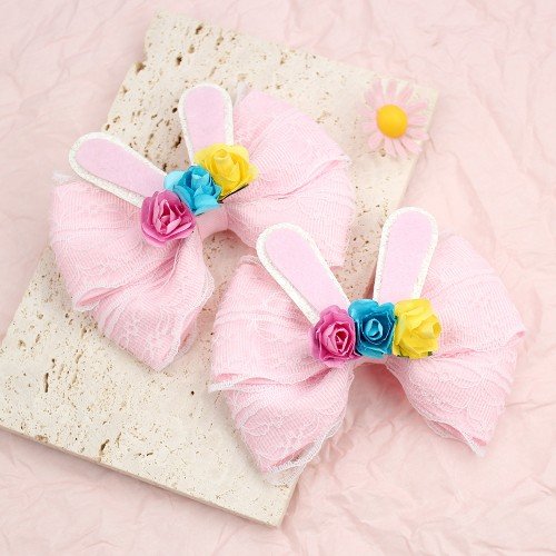  Spring Easter Festival Bunny Ear Hair Bow
