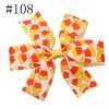 3'' halloween pinwheel hair bows thanksgiving hair clip for toddle girl small hair accessorires