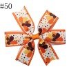 3'' halloween pinwheel hair bows thanksgiving hair clip for toddle girl small hair accessorires 24-50