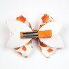 Fall Glitter Hair Bows Clip Thanksgiving Turkey Bows Halloween Pumpkin Hair Bow for Girls Kids Autumn Hair Accessories