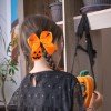 Halloween Pumpkin Hair Bow Clip  ,  Halloween  Ghost pink Purple Boutique Hair Accessories