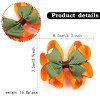 2pcs/pair Fall Octopus Hair Bows Clip for Girls Halloween Christmas Holiday Hair Bows Clips Kids Autumn Winter Multi Color Bows