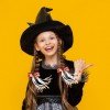 Fall Halloween Ribbon Hair Bows with Beads