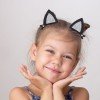 Halloween cat Glitter Headbdan ,cat ear bow headband