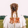 Fall Autumn Rabbit Squirre Monogrammed Cheer Hair Bow Clip