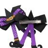 2pcs/set Halloween Witch Hair Bows Fall Halloween Glitter Witch Hat Hair Bow Clip Polka Dot Bows with Witch Hat Kids Hair Accessories