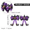 2pcs/set Halloween Witch Hair Bows Fall Halloween Glitter Witch Hat Hair Bow Clip Polka Dot Bows with Witch Hat Kids Hair Accessories