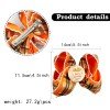 Fall Thanksgiving Day Hair Bow Clips for Girls Maple Leaf Plaid Moonstitch Ribbon Bow Barrettes Kids Hair Accessories