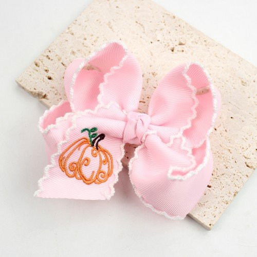 Halloween Embroidered Hair Bows Pumpkin Moonstitch Hair Bow Clip Trick or Treat Ribbon Hair Barrette for Kids Accessories Halloween Embroidered Hair Bows Pumpkin Moonstitch Hair Bow Clip Trick or Treat Ribbon Hair Barrette for Kids Accessories