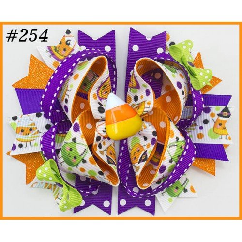 halloween Pumpkin Spider Pattern hair bows  251-300
