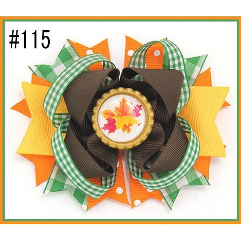 halloween Pumpkin Spider Pattern hair bows 101-150 halloween Pumpkin Spider Pattern hair bows 101-150