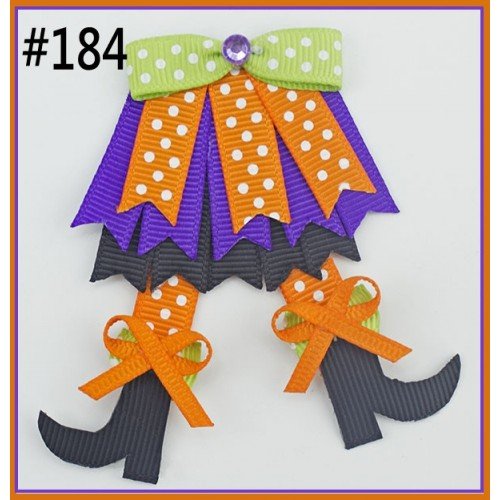 halloween Pumpkin Spider Pattern hair bows 151-200 halloween Pumpkin Spider Pattern hair bows 151-200